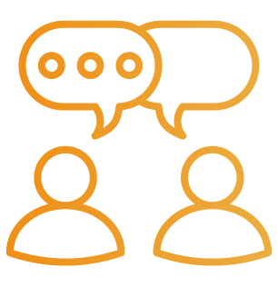 icon representing conversation