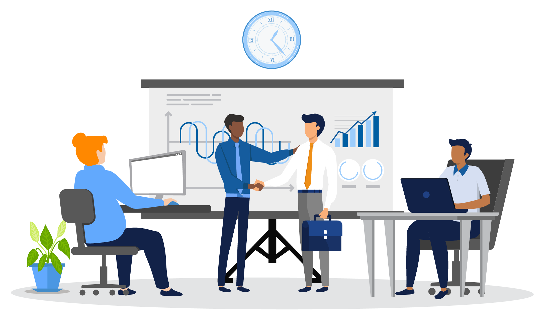 Working professional starting at new job